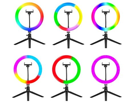 LAM PA PIERŚCIENIOWA TRACER RGB RING 26CM ZE STATYWEM LAM PA PIERŚCIENIOWA TRACER RGB RING 26CM ZE STATYWEM
