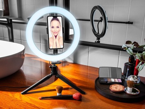 LAM PA PIERŚCIENIOWA TRACER RING 26CM Z MINI STATYWEM LAM PA PIERŚCIENIOWA TRACER RING 26CM Z MINI STATYWEM