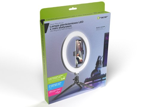 LAM PA PIERŚCIENIOWA TRACER RING 26CM Z MINI STATYWEM LAM PA PIERŚCIENIOWA TRACER RING 26CM Z MINI STATYWEM