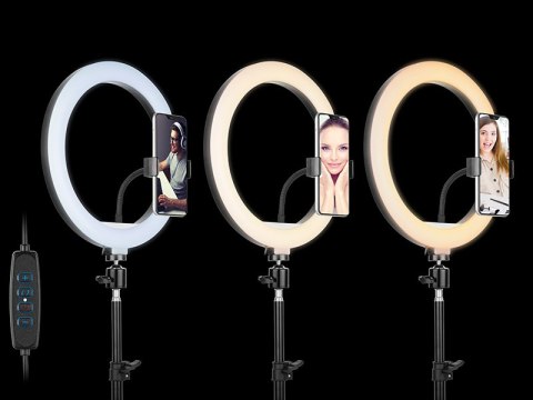 LAM PA PIERŚCIENIOWA TRACER RING 30CM ZE STATYWEM 210CM LAM PA PIERŚCIENIOWA TRACER RING 30CM ZE STATYWEM 210CM