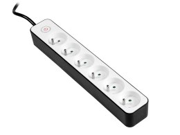 LISTWA ZASILAJĄCA TRACER ZEBRA 1.5 M (6 GNIAZD)