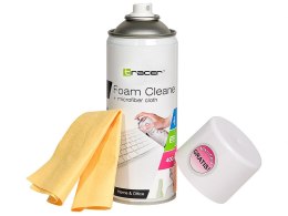 PIANKA CZYSZCZĄCA TRACER PLASTIC 400 ML + MICROFIBRE