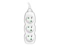 PRZEDŁUŻACZ TRACER POWERCORD 3,0M (3 GNIAZDA, WHITE)