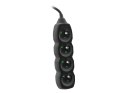 PRZEDŁUŻACZ TRACER POWERCORD 3,0M (4 GNIAZDA, BLACK)