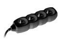 PRZEDŁUŻACZ TRACER POWERCORD 3,0M (4 GNIAZDA, BLACK)