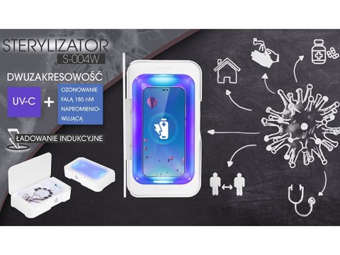 WIELOFUNKCYJNE URZĄDZENIE DO STERYLIZACJI ŚWIATŁEM UV Z ŁADOWANIEM BEZ PRZEWODOWYM DO SMARTFONÓW S-004W WIELOFUNKCYJNE URZĄDZENIE DO STERYLIZACJI ŚWIATŁEM UV Z ŁADOWANIEM BEZ PRZEWODOWYM DO SMARTFONÓW S-004W