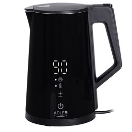 AD 1345 BLACK CZAJNIK METALOWY LED Z REGULACJĄ TEM PERATURY 1,7L STRIx