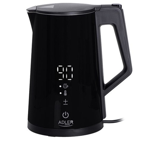 AD 1345 BLACK CZAJNIK METALOWY LED Z REGULACJĄ TEM PERATURY 1,7L STRIx