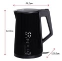 AD 1345 BLACK CZAJNIK METALOWY LED Z REGULACJĄ TEM PERATURY 1,7L STRIx