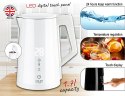 AD 1345 WHITE CZAJNIK METALOWY LED Z REGULACJĄ TEM PERATURY 1,7L STRIx