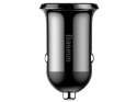 BASEUS ŁADOWARKA SAMOCHODOWA BASEUS GRAIN PRO 2x USB 4.8A (CCALLP-01) CZARNA