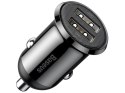 BASEUS ŁADOWARKA SAMOCHODOWA BASEUS GRAIN PRO 2x USB 4.8A (CCALLP-01) CZARNA