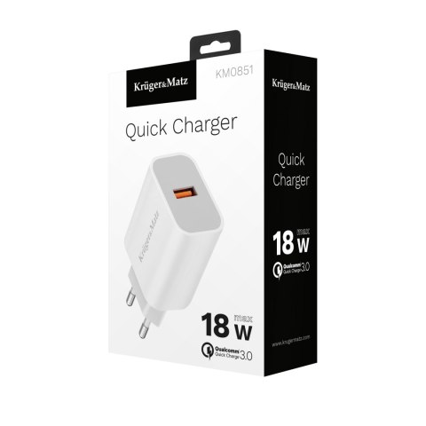 ŁADOWARKA SIECIOWA KRUGER&MATZ Z FUNKCJĄ QUICK CHARGE ŁADOWARKA SIECIOWA KRUGER&MATZ Z FUNKCJĄ QUICK CHARGE