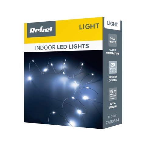 LAM PKI ŚWIATECZNE - 20MINI LED- ZIMNE BIAŁE LAM PKI ŚWIATECZNE - 20MINI LED- ZIMNE BIAŁE