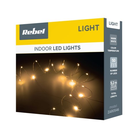 LAM PKI ŚWIATECZNE - 50 MINI LED- CIE PŁE BIAŁE LAM PKI ŚWIATECZNE - 50 MINI LED- CIE PŁE BIAŁE