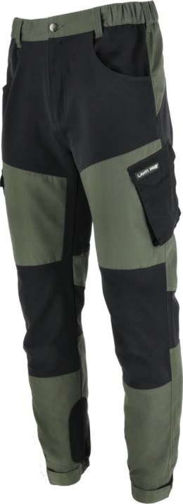 S PODNIE Z ELEMENTAMI STRETCH ZIELONO-CZARNE, 