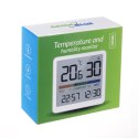 TERMOMETR/HIGROMETR Z FUNKCJĄ ZEGARA I DATY, GREENBLUE, BATERIA CR2032, ZAKRES TEM P. -9.9 ST. C DO +60 ST. C.,GB380