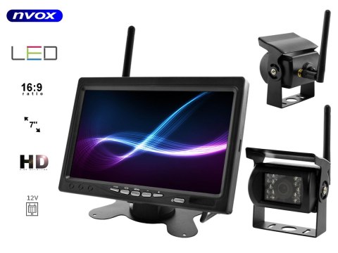 ZESTAW MONITOR SAMOCHODOWY LCD 7CALI 12V 24V ORAZ 2 KAMERY BEZ PRZEWODOWE ZESTAW MONITOR SAMOCHODOWY LCD 7CALI 12V 24V ORAZ 2 KAMERY BEZ PRZEWODOWE