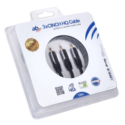 KABEL AB HQ 3xCINCH 1,5M KABEL AB HQ 3xCINCH 1,5M