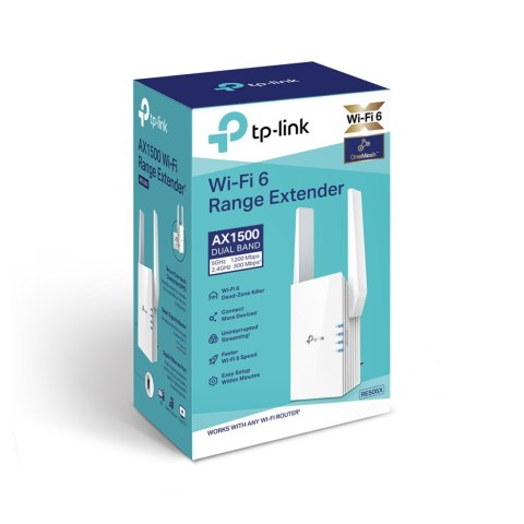 TP-LINK UNIWERSALNY WZMACNIACZ SIECI BEZ PRZEWODOWEJ AX1500 TL-RE505X TP-LINK UNIWERSALNY WZMACNIACZ SIECI BEZ PRZEWODOWEJ AX1500 TL-RE505X
