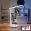 LAM PKA BIURKOWA LED MACLEAN, MAx. 9W, 220-240V AC, MOŻLIWOŚĆ ZMIANY BARWY, ŚCIEMNIALNA, ŁADOWARKA BEZ PRZ., 450LM, MCE616 W