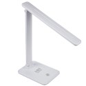 LAM PKA BIURKOWA LED MACLEAN, MAx. 9W, 220-240V AC, MOŻLIWOŚĆ ZMIANY BARWY, ŚCIEMNIALNA, ŁADOWARKA BEZ PRZ., 450LM, MCE616 W