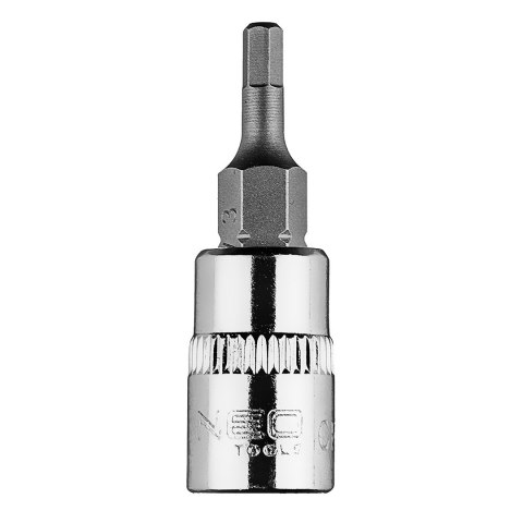 KOŃCÓWKA SZEŚCIOKĄTNA H3 NA NASADCE 1/4", KRÓTKA, 37 MM KOŃCÓWKA SZEŚCIOKĄTNA H3 NA NASADCE 1/4", KRÓTKA, 37 MM