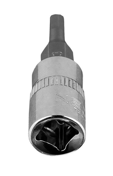 KOŃCÓWKA SZEŚCIOKĄTNA H3 NA NASADCE 1/4", KRÓTKA, 37 MM KOŃCÓWKA SZEŚCIOKĄTNA H3 NA NASADCE 1/4", KRÓTKA, 37 MM