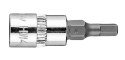 KOŃCÓWKA SZEŚCIOKĄTNA H4 NA NASADCE 1/4", KRÓTKA, 37 MM