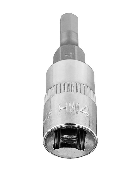 KOŃCÓWKA SZEŚCIOKĄTNA H4 NA NASADCE 1/4", KRÓTKA, 37 MM KOŃCÓWKA SZEŚCIOKĄTNA H4 NA NASADCE 1/4", KRÓTKA, 37 MM