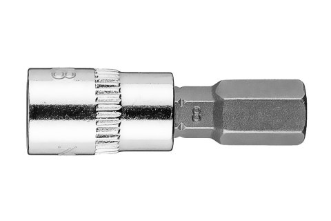 KOŃCÓWKA SZEŚCIOKĄTNA H8 NA NASADCE 1/4", KRÓTKA, 37 MM KOŃCÓWKA SZEŚCIOKĄTNA H8 NA NASADCE 1/4", KRÓTKA, 37 MM