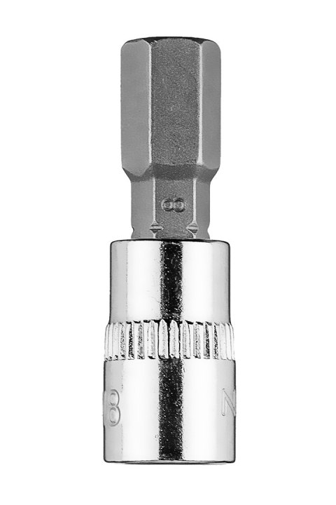 KOŃCÓWKA SZEŚCIOKĄTNA H8 NA NASADCE 1/4", KRÓTKA, 37 MM KOŃCÓWKA SZEŚCIOKĄTNA H8 NA NASADCE 1/4", KRÓTKA, 37 MM