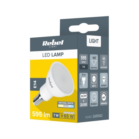 LAM PA LED REBEL 7W, E14, 4000K, 230V LAM PA LED REBEL 7W, E14, 4000K, 230V