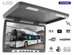 MONITOR  PODWIESZANY  PODSUFITOWY LED 22CALI Z SYSTEMEM ANDROID USB FM BT WIFI 12V/24V