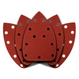 PA PIER ŚCIERNY NA RZE P DELTA 140 x 140 x 80 MM, K120, 5 SZT., Z OTWORAMI