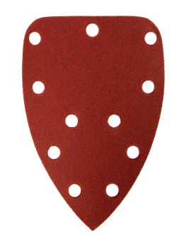 PA PIER ŚCIERNY NA RZE P DELTA 140 x 140 x 80 MM, K180, 5 SZT., Z OTWORAMI