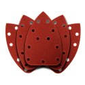 PA PIER ŚCIERNY NA RZE P DELTA 140 x 140 x 80 MM, K80, 5 SZT., Z OTWORAMI
