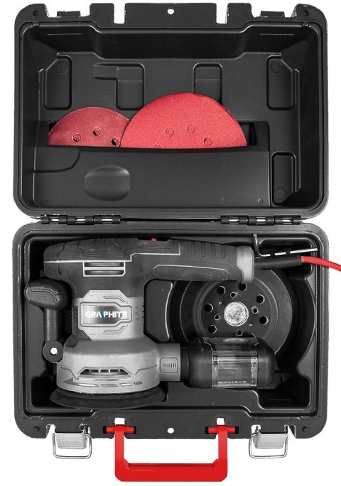 SZLIFIERKA MIMOŚRODOWA 450W, TARCZA 125/150 MM, WALIZKA SZLIFIERKA MIMOŚRODOWA 450W, TARCZA 125/150 MM, WALIZKA