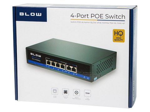 77-935# SWITCH POE DO KAMER BLOW 4 POE 100MBS 75W BL-SW6-4 P 77-935# SWITCH POE DO KAMER BLOW 4 POE 100MBS 75W BL-SW6-4 P