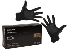 9395# RĘKAWICZKI NITRYLOWE CZARNE xL 100SZTUK