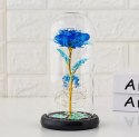 AG776B WIECZNA RÓŻA W SZKLE LED BLUE