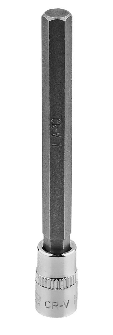 KOŃCÓWKA SZEŚCIOKĄTNA H7 NA NASADCE 1/4", DŁUGA, 87 MM KOŃCÓWKA SZEŚCIOKĄTNA H7 NA NASADCE 1/4", DŁUGA, 87 MM