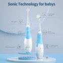 SZCZOTECZKA SONICZNA DLA DZIECI SEAGO, KOLOR NIEBIESKI, 1xAAA 1,5V (BRAK W ZESTAWIE), 4 KOŃCÓWKI, SG-513 BLUE
