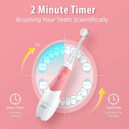 SZCZOTECZKA SONICZNA DLA DZIECI SEAGO, KOLOR RÓŻOWY, 1xAAA 1,5V (BRAK W ZESTAWIE), 4 KOŃCÓWKI, SG-513 PINK
