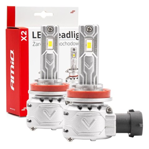 ŻARÓWKI SAMOCHODOWE LED SERIA x2 H8 H9 H11 H16 6500K CANBUS AMIO-02974 ŻARÓWKI SAMOCHODOWE LED SERIA x2 H8 H9 H11 H16 6500K CANBUS AMIO-02974