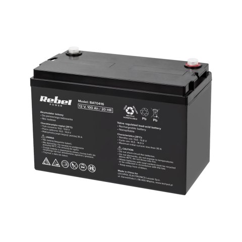 AKUMULATOR ŻELOWY VRLA AGM 12V 100AH REBEL AKUMULATOR ŻELOWY VRLA AGM 12V 100AH REBEL