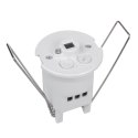 CZUJNIK RUCHU PIR MACLEAN, SUFITOWY DO ZABUDOWY, ZASIĘG 6M, MAx. OBCIĄŻENIE 300/150W, MCE359