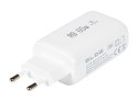 76-013# ŁADOWARKA SIECIOWA GNIAZDOUSB+USB-Cx2 65W