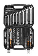 KLUCZE NASADOWE 1/2", 1/4" , ZESTAW 82 SZT., CRV