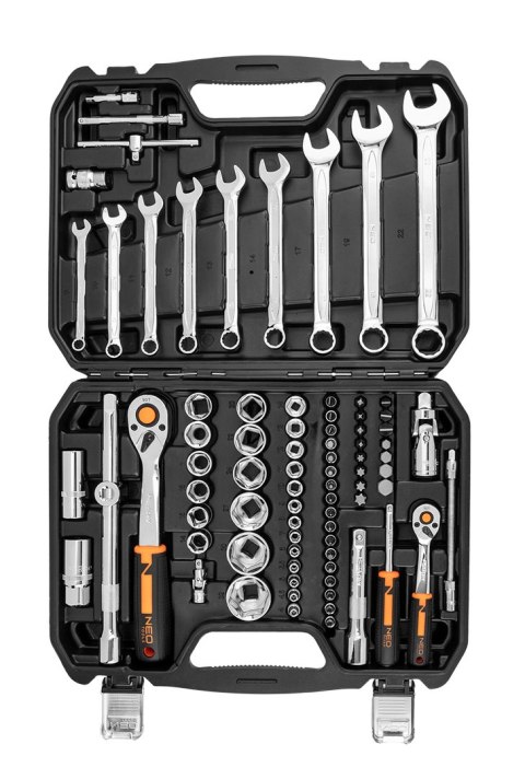 KLUCZE NASADOWE 1/2", 1/4" , ZESTAW 82 SZT., CRV KLUCZE NASADOWE 1/2", 1/4" , ZESTAW 82 SZT., CRV